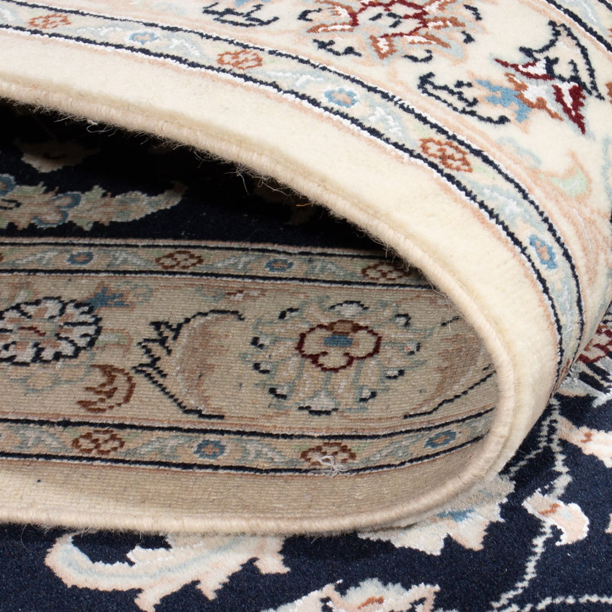 Runner Perser Rug - Nain - Premium - 388 x 88 cm - dark blue