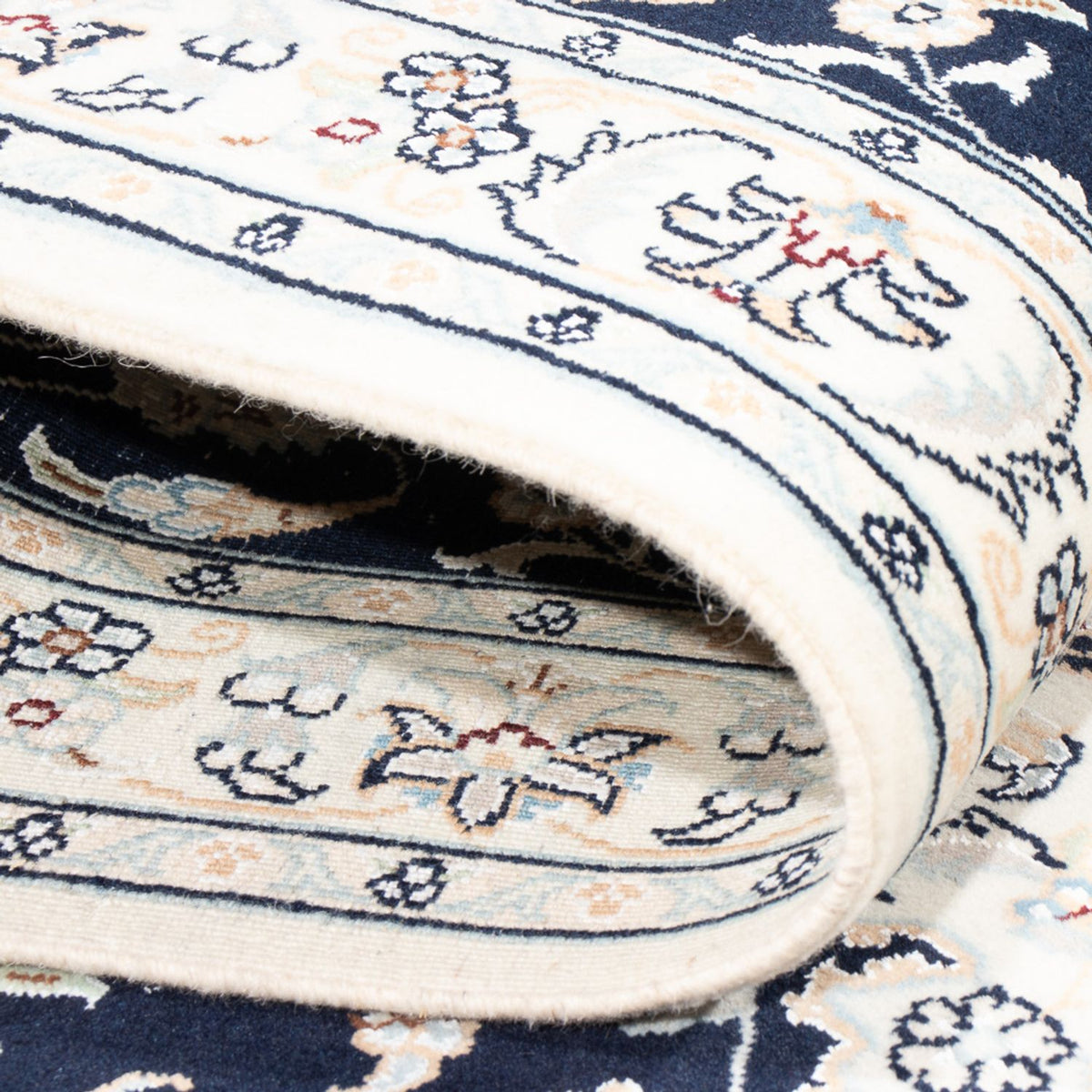 Runner Perser Rug - Nain - Premium - 302 x 81 cm - dark blue