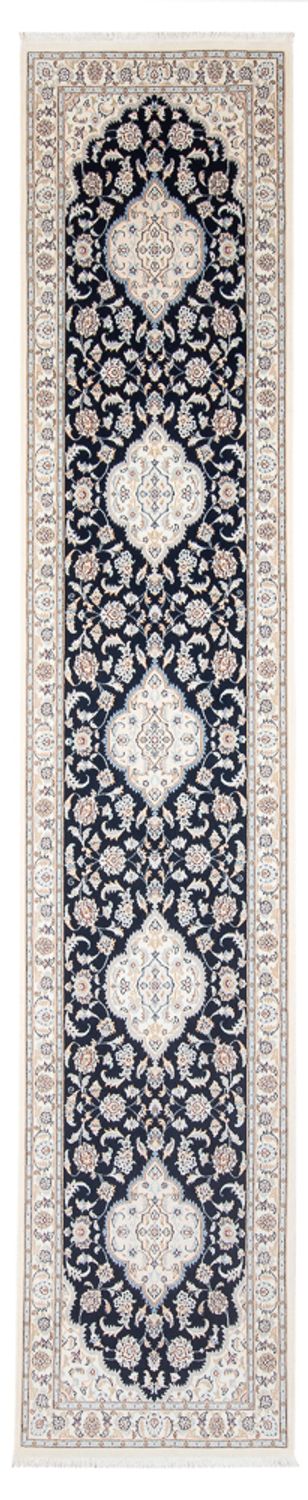 Runner Perser Rug - Nain - Premium - 400 x 90 cm - dark blue