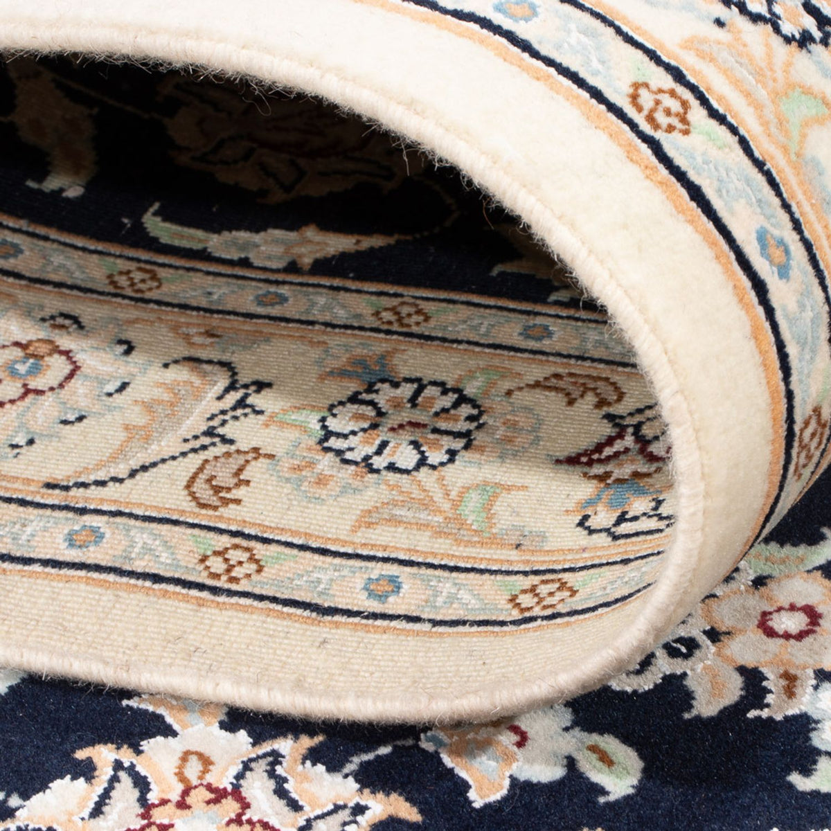 Runner Perser Rug - Nain - Premium - 400 x 90 cm - dark blue