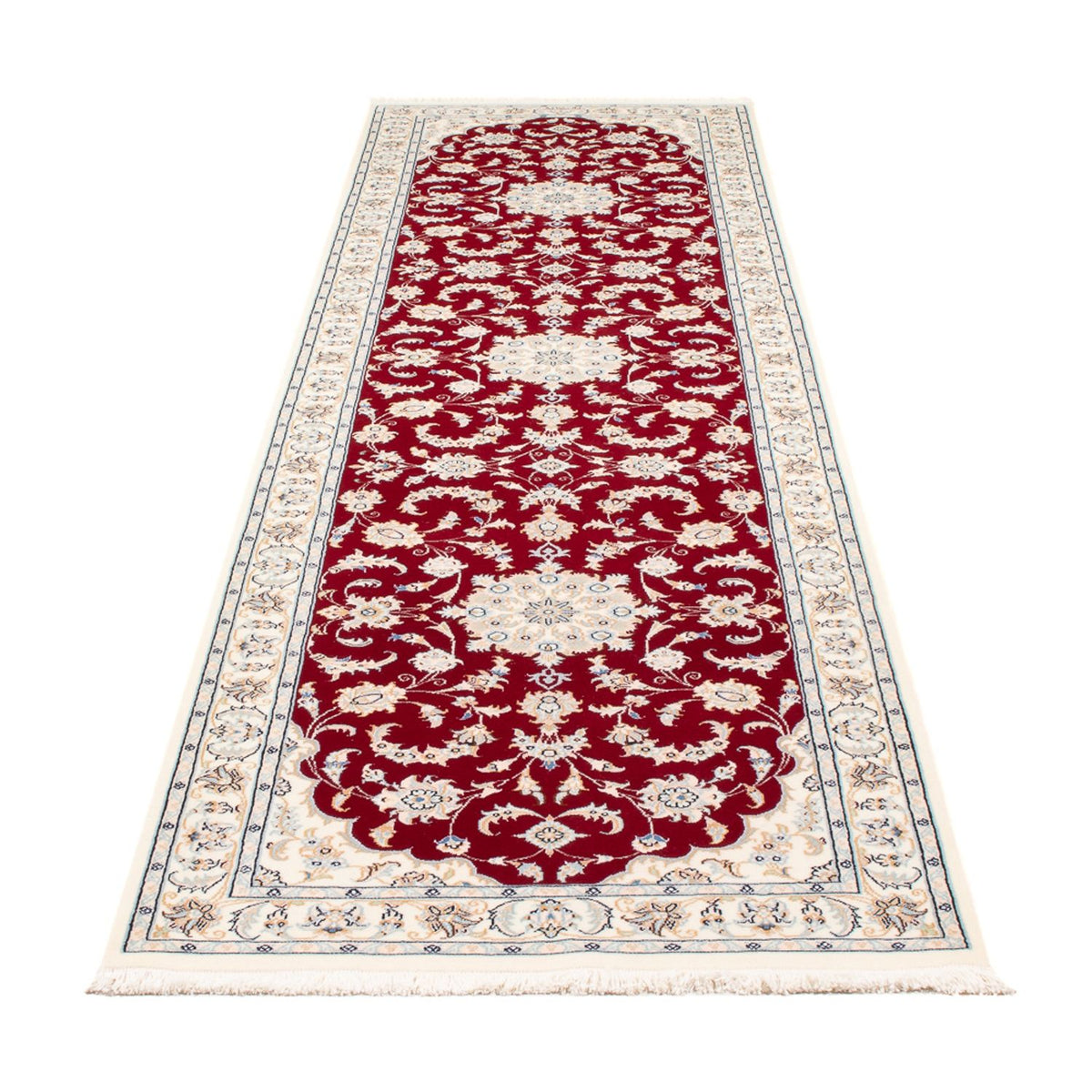 Runner Perser Rug - Nain - Premium - 302 x 82 cm - red