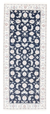 Runner Perser Rug - Nain - Royal - 204 x 82 cm - dark blue