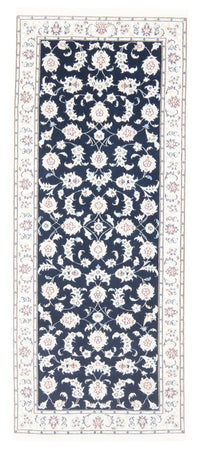 Runner Perser Rug - Nain - Royal - 204 x 82 cm - dark blue