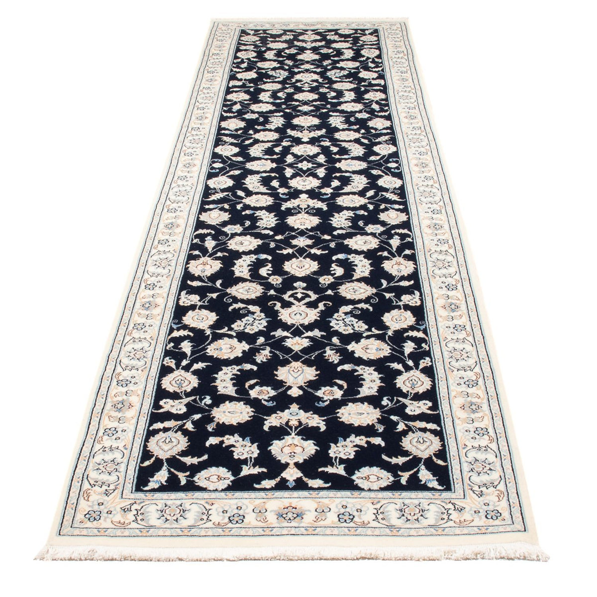 Runner Perser Rug - Nain - Premium - 352 x 82 cm - dark blue