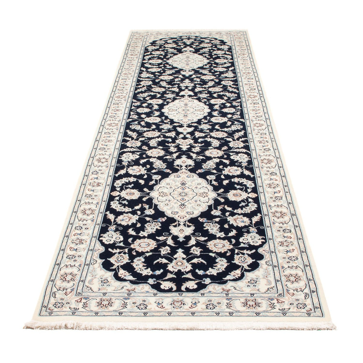 Runner Perser Rug - Nain - Premium - 339 x 86 cm - dark blue