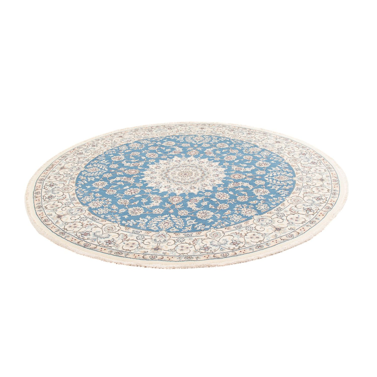 Perser Rug - Nain round  - 200 x 200 cm - light blue