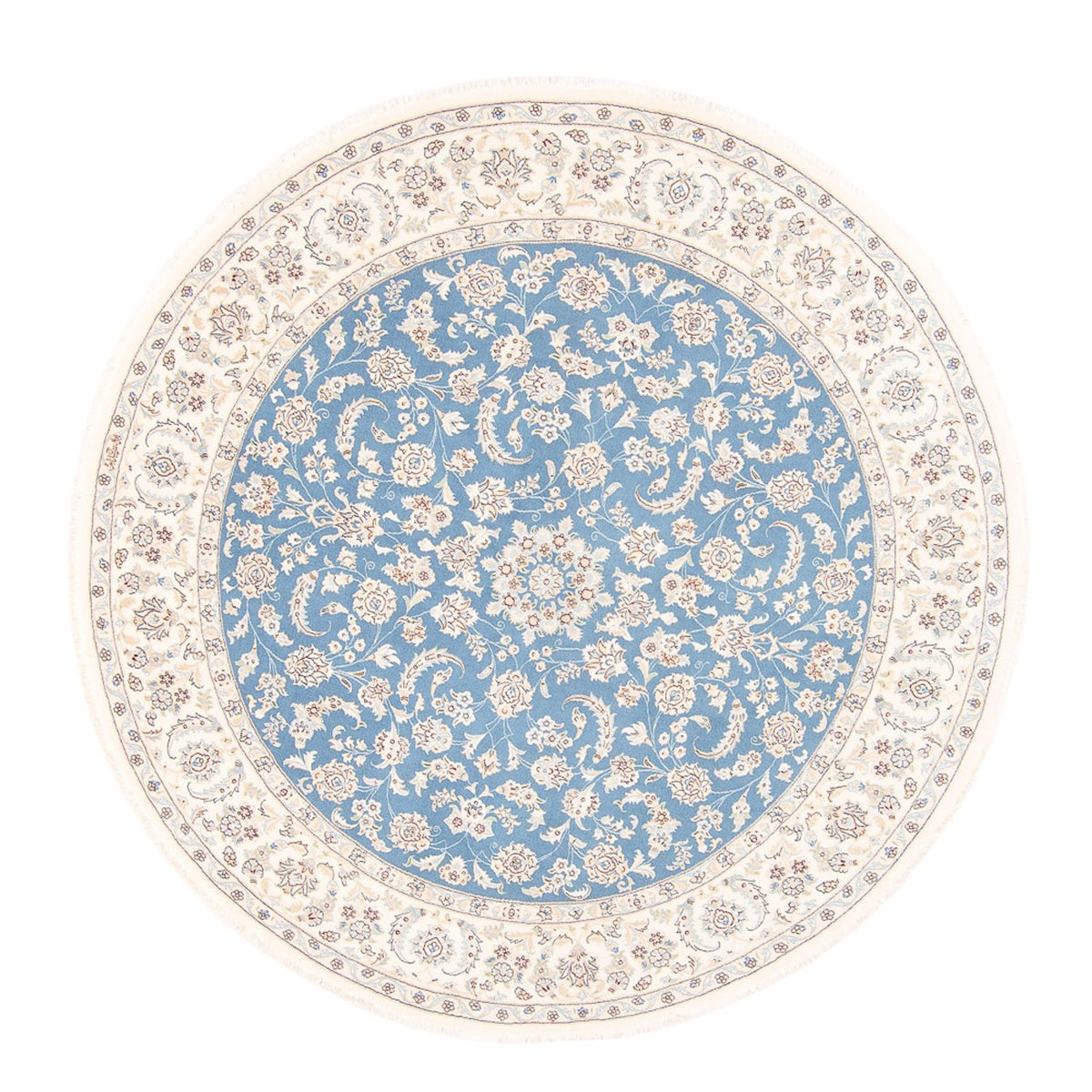 Perser Rug - Nain round  - 212 x 203 cm - light blue