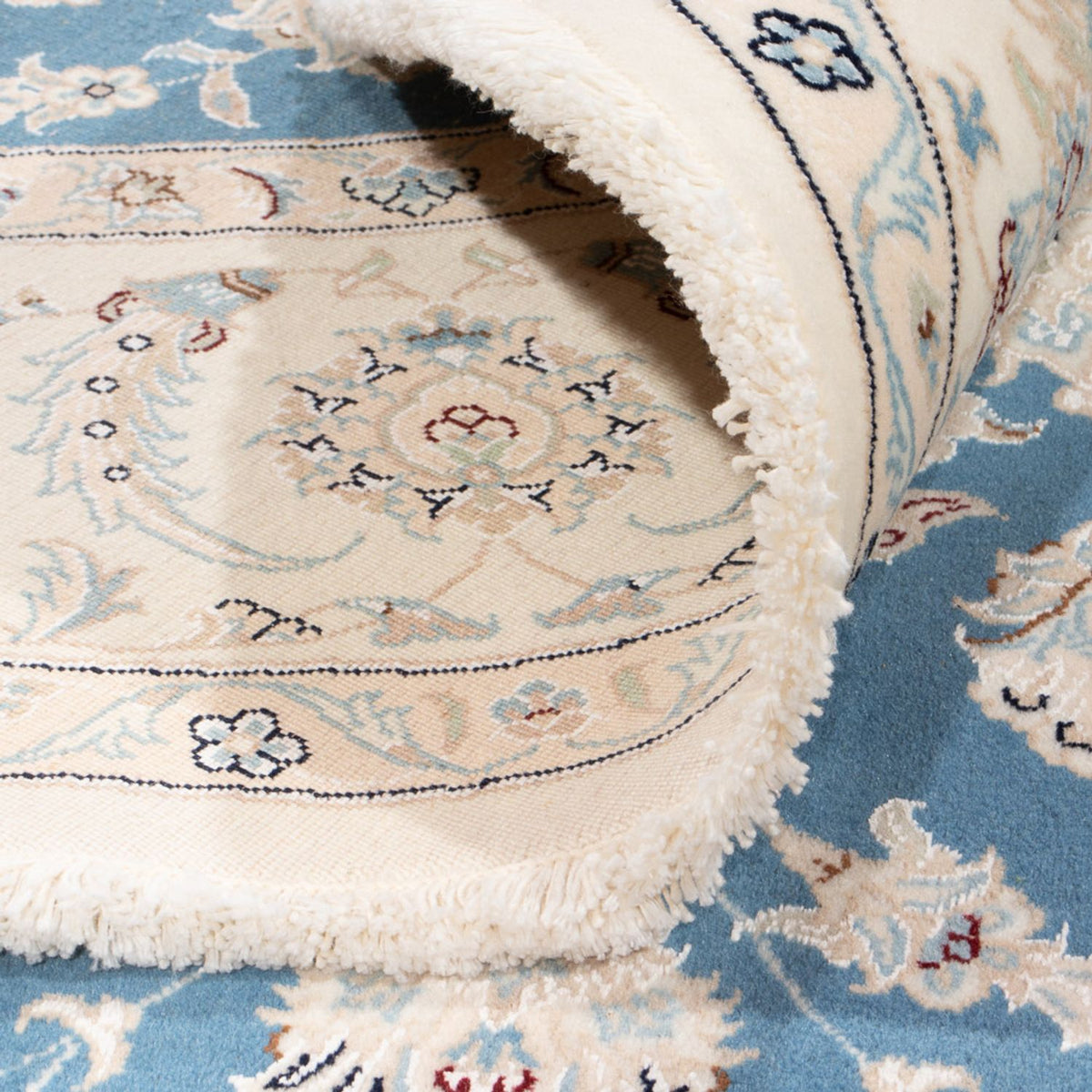 Perser Rug - Nain round  - 202 x 197 cm - light blue