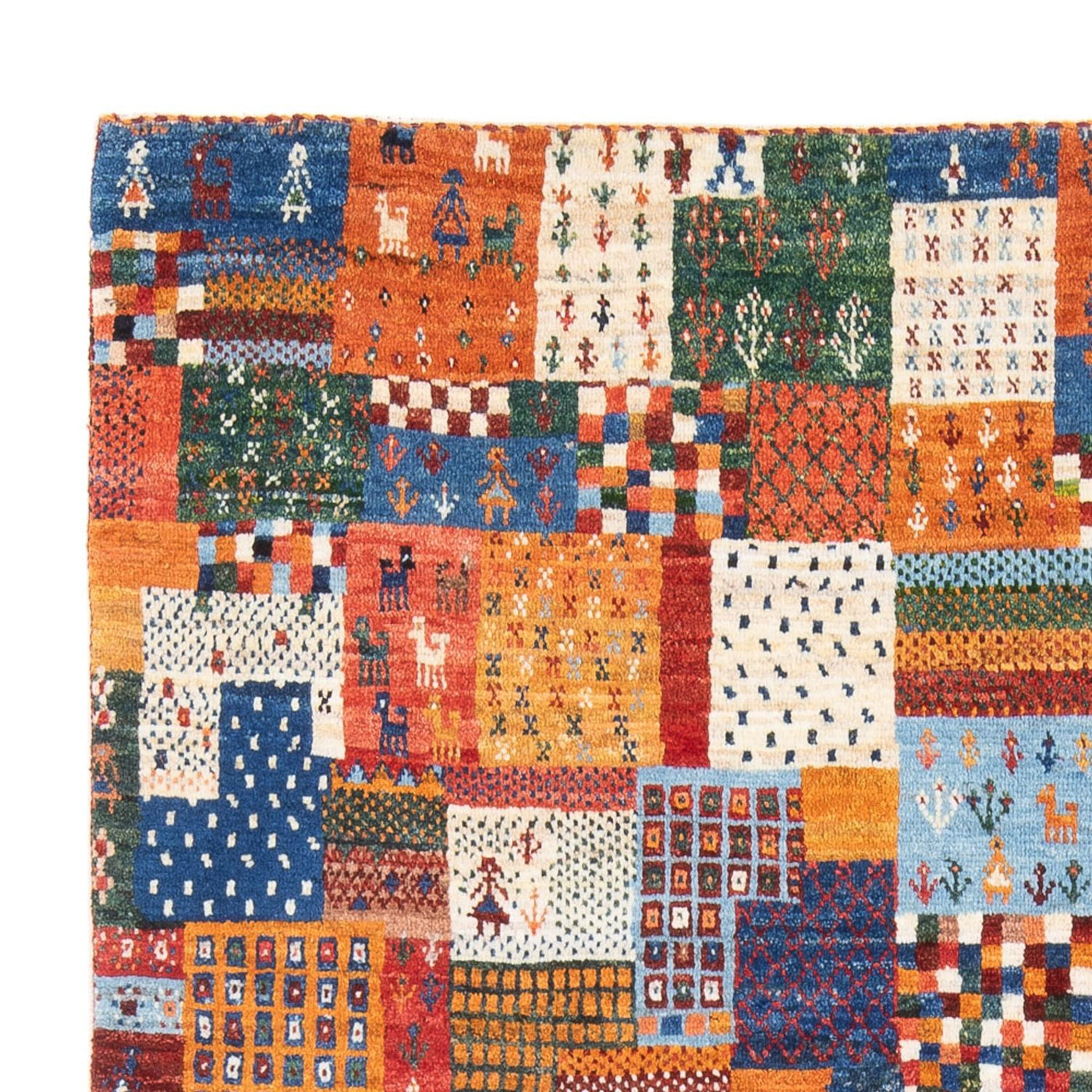 Persian Gabbeh Rug 198x148cm - Perserteppich Wollteppich
