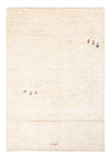 Persian Gabbeh Rug 140x188cm - Perserteppich Wollteppich - Rectangle / Beige / 140 x 188 cm Rectangle