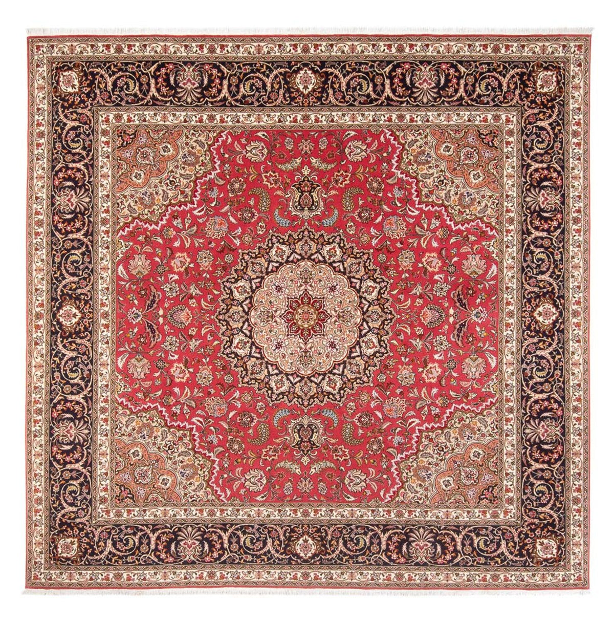 Perser Rug - Tabriz - Royal square  - 252 x 252 cm - red