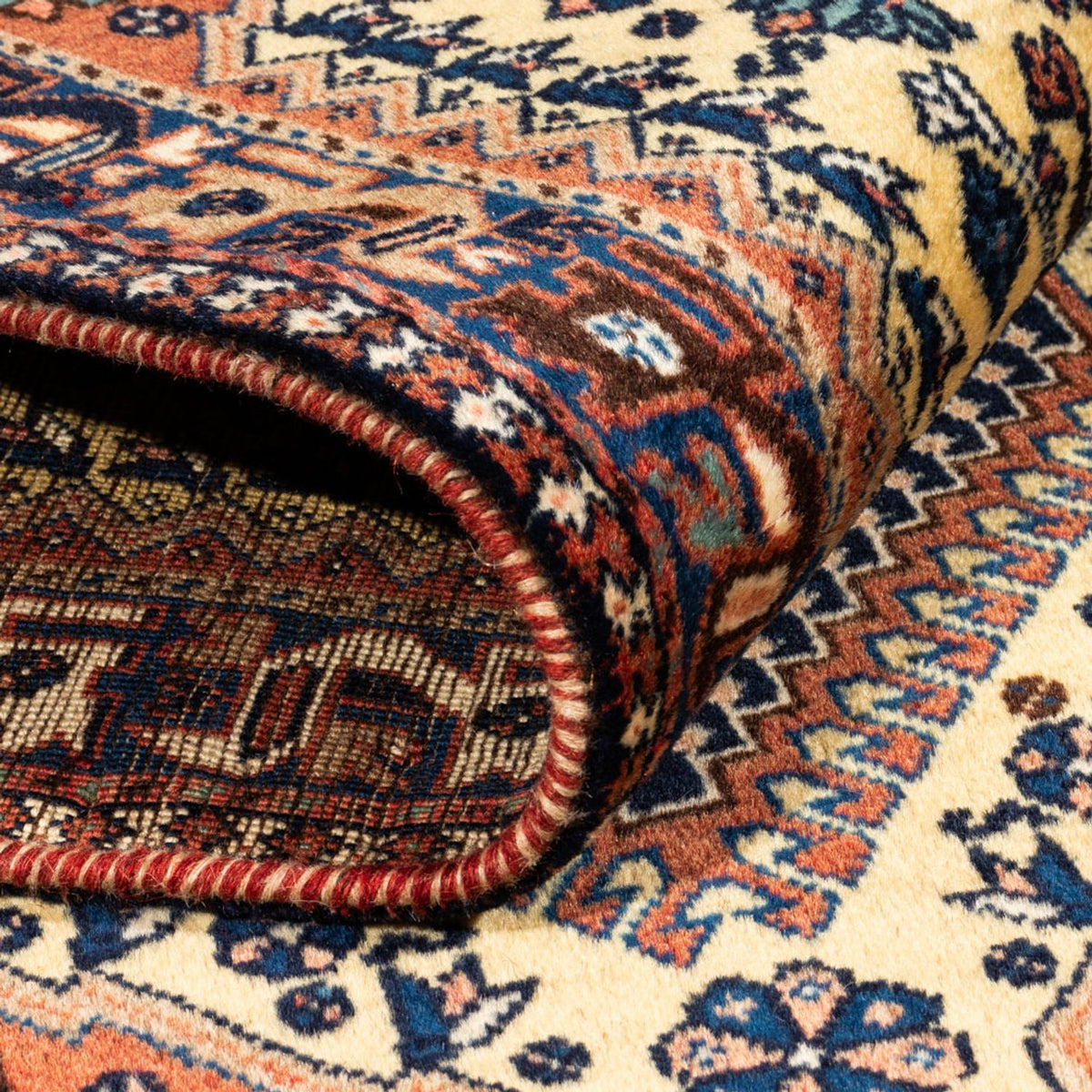 Perser Rug - Nomadic - 140 x 74 cm - cream