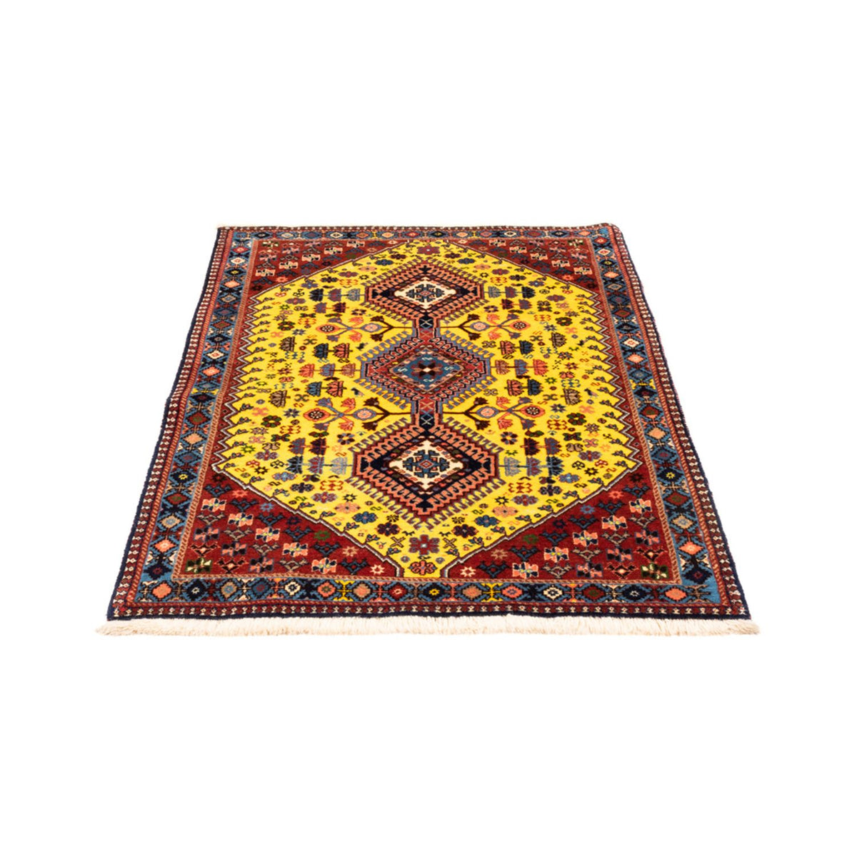 Perser Rug - Nomadic - 128 x 82 cm - yellow