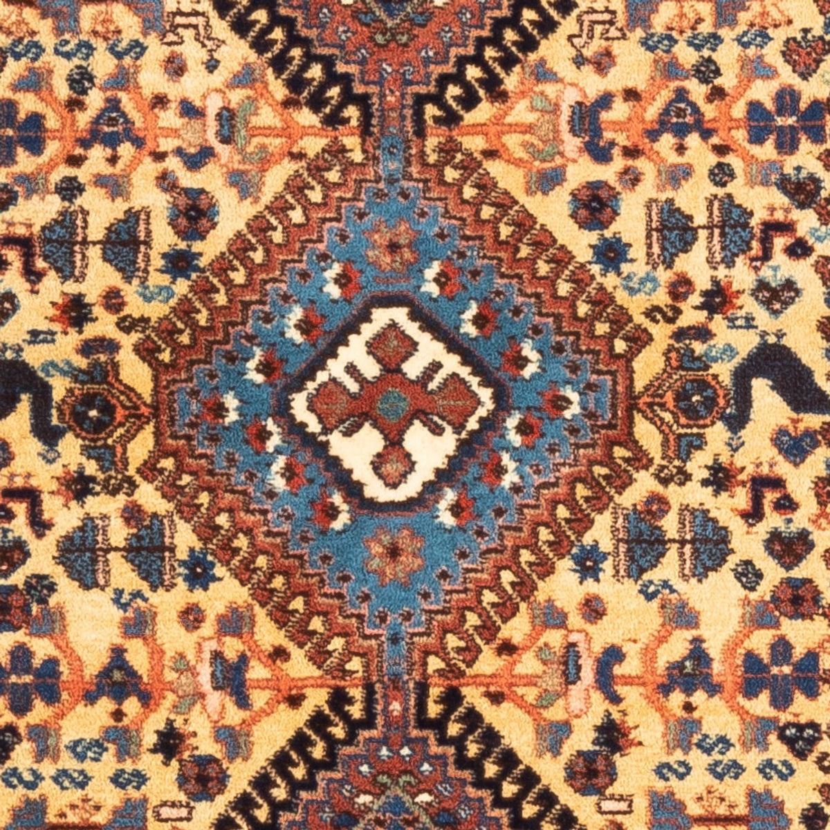 Perser Rug - Nomadic - 132 x 87 cm - yellow