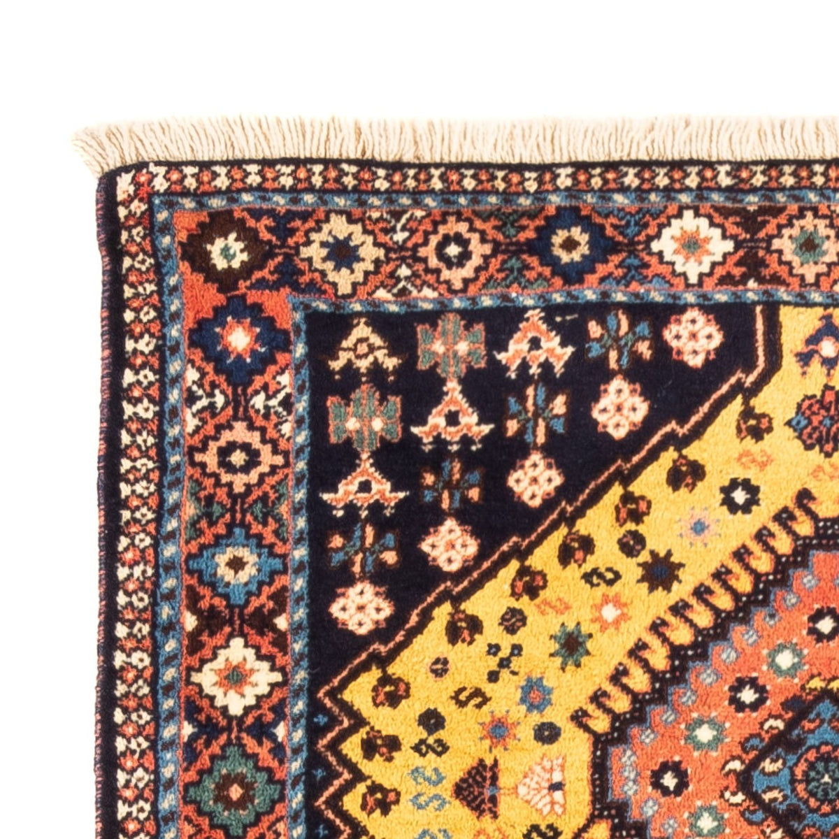 Perser Rug - Nomadic - 133 x 82 cm - yellow