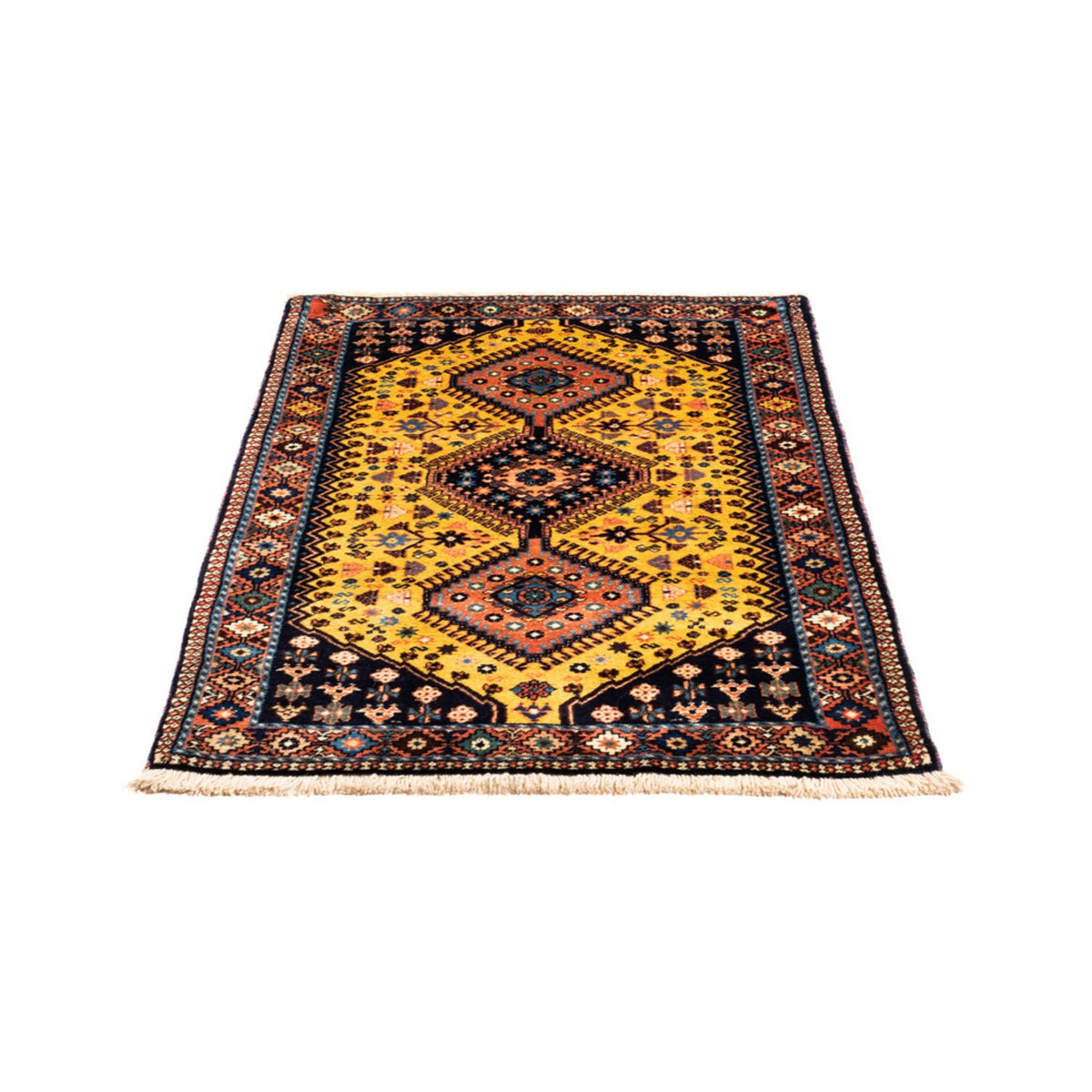 Perser Rug - Nomadic - 133 x 82 cm - yellow