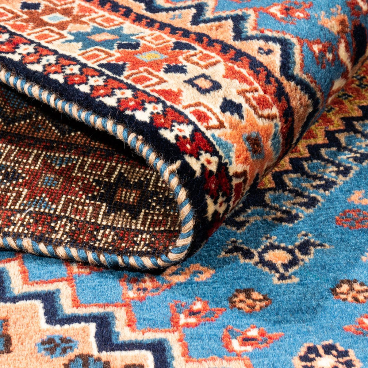 Perser Rug - Nomadic - 122 x 83 cm - blue