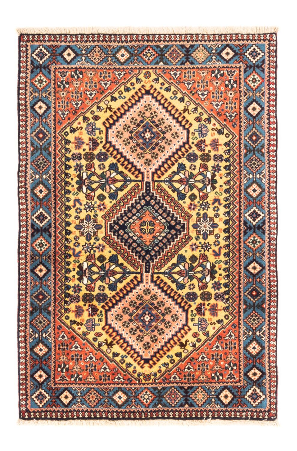 Perser Rug - Nomadic - 123 x 83 cm - yellow