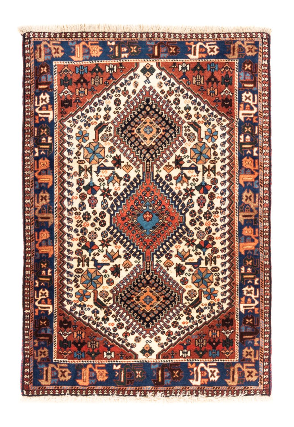 Perser Rug - Nomadic - 123 x 86 cm - cream