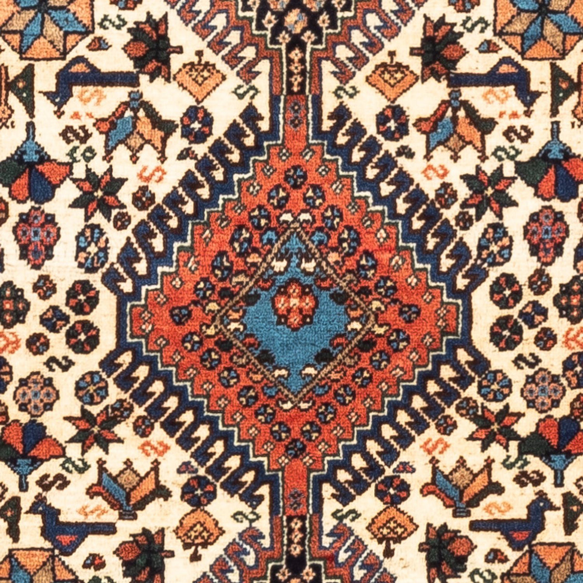 Perser Rug - Nomadic - 123 x 86 cm - cream