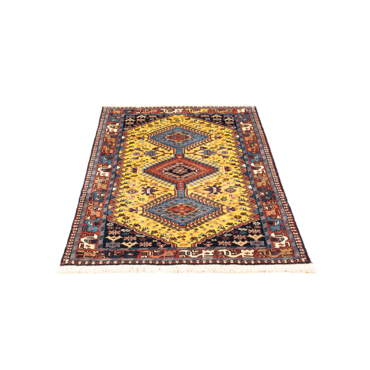 Perser Rug - Nomadic - 126 x 80 cm - yellow