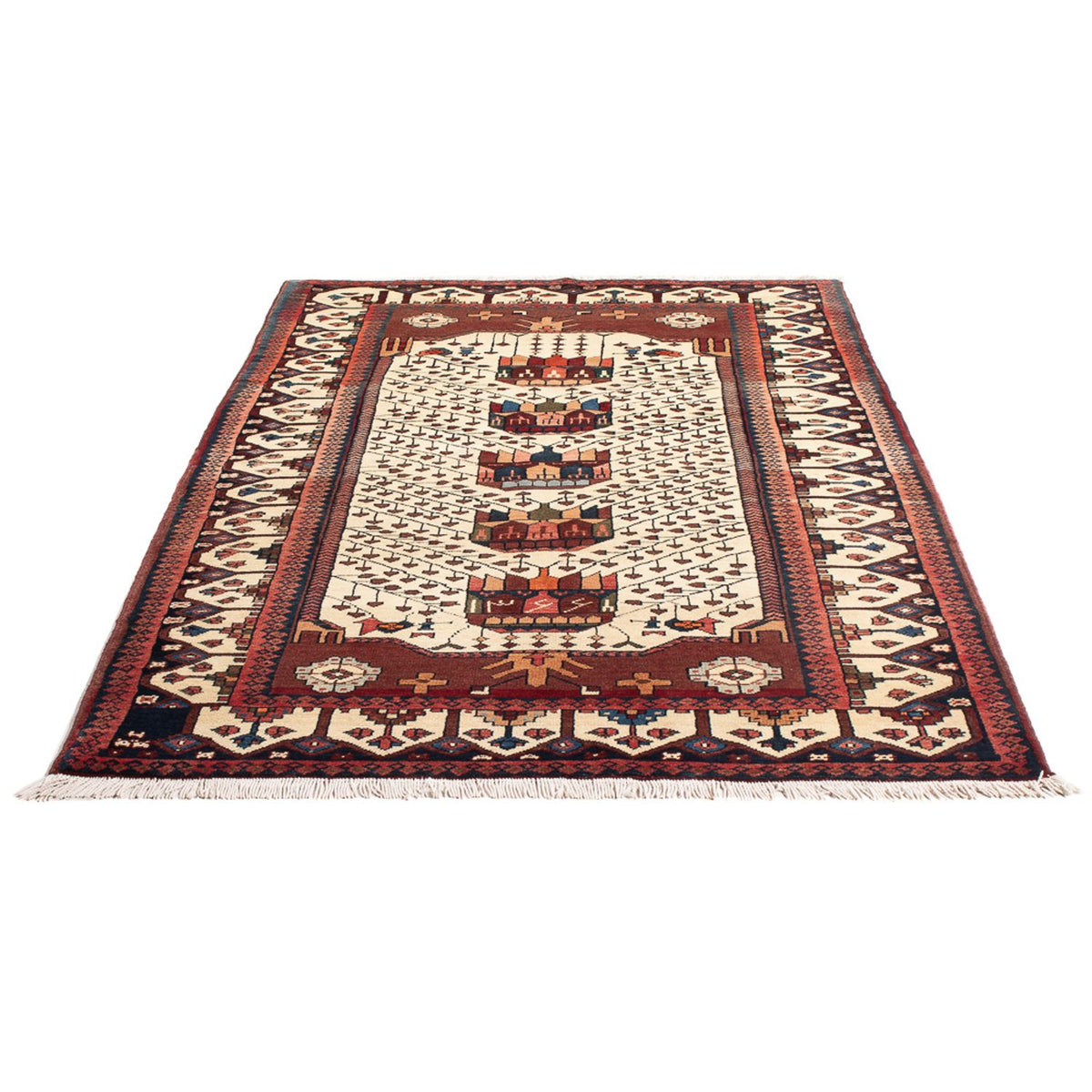 Perser Rug - Nomadic - 206 x 124 cm - cream