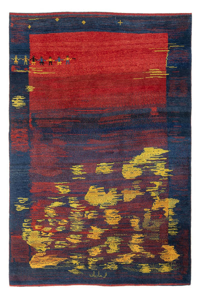 Persian Gabbeh Rug 190x266cm - Perserteppich Wollteppich