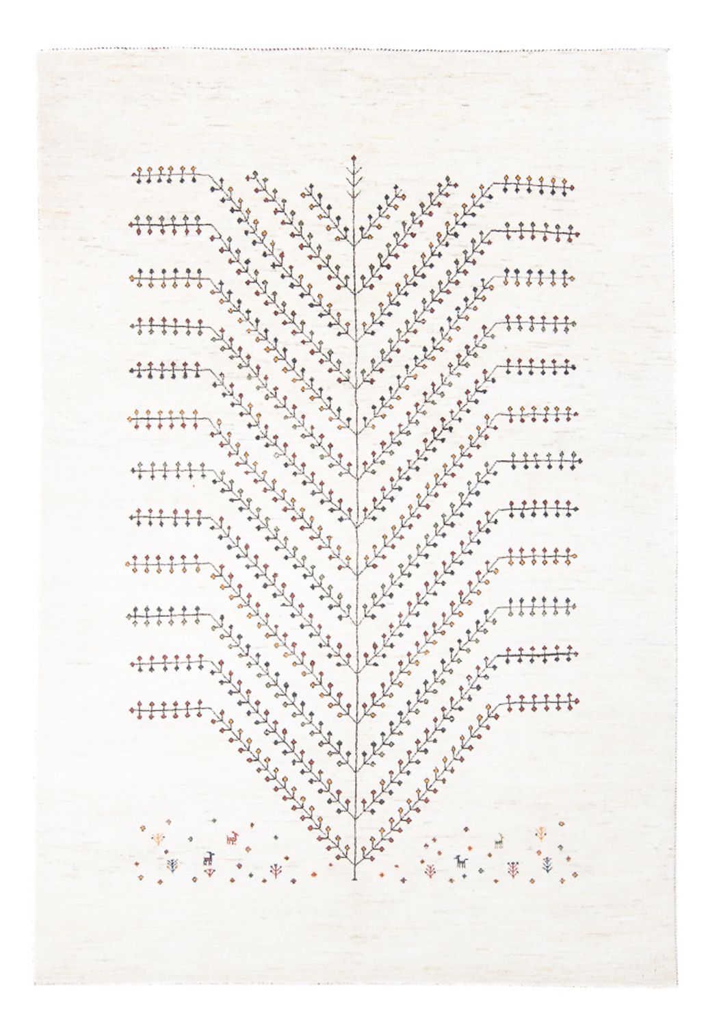 Gabbeh Rug - Loribaft Perser - 233 x 166 cm - white