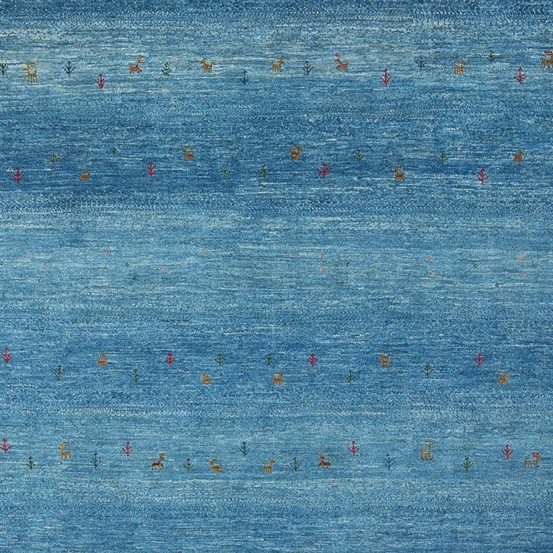 Gabbeh Rug - Loribaft Perser - 300 x 214 cm - sea blue