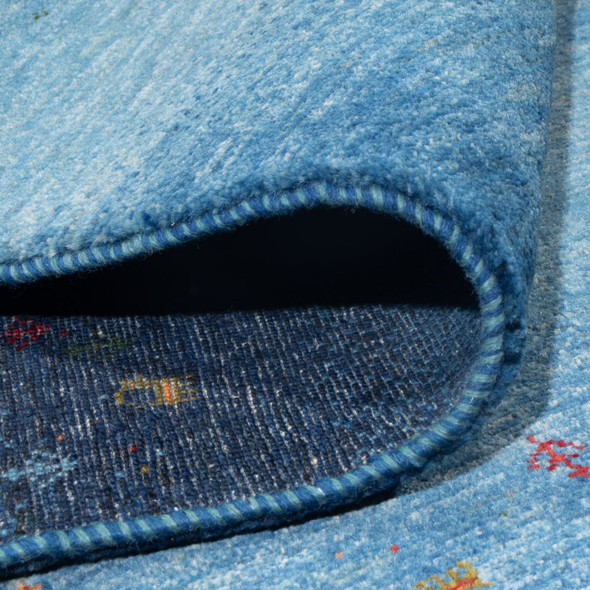 Gabbeh Rug - Loribaft Perser - 300 x 214 cm - sea blue