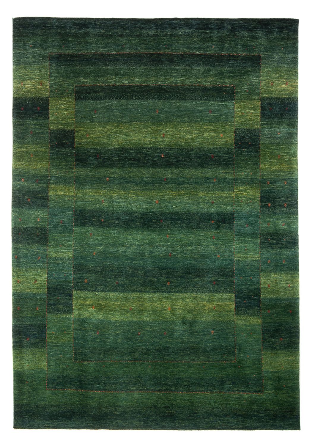 Gabbeh Rug - Loribaft Perser - 322 x 213 cm - dark green