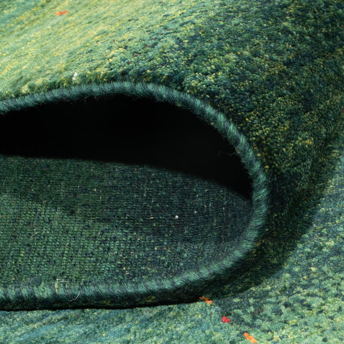 Gabbeh Rug - Loribaft Perser - 322 x 213 cm - dark green