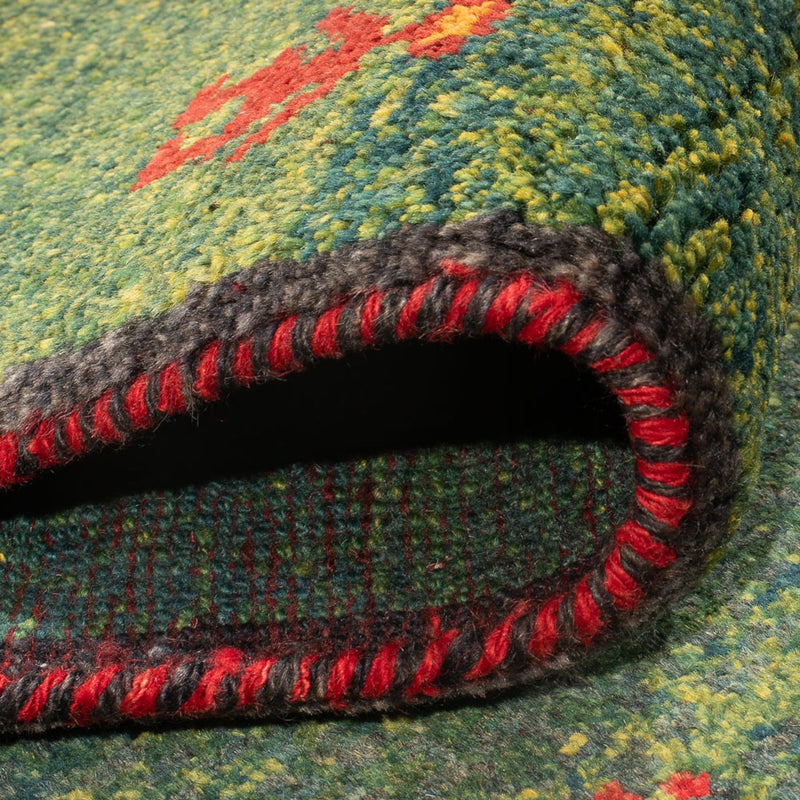 Runner Gabbeh Rug - Perser - 270 x 75 cm - dark green