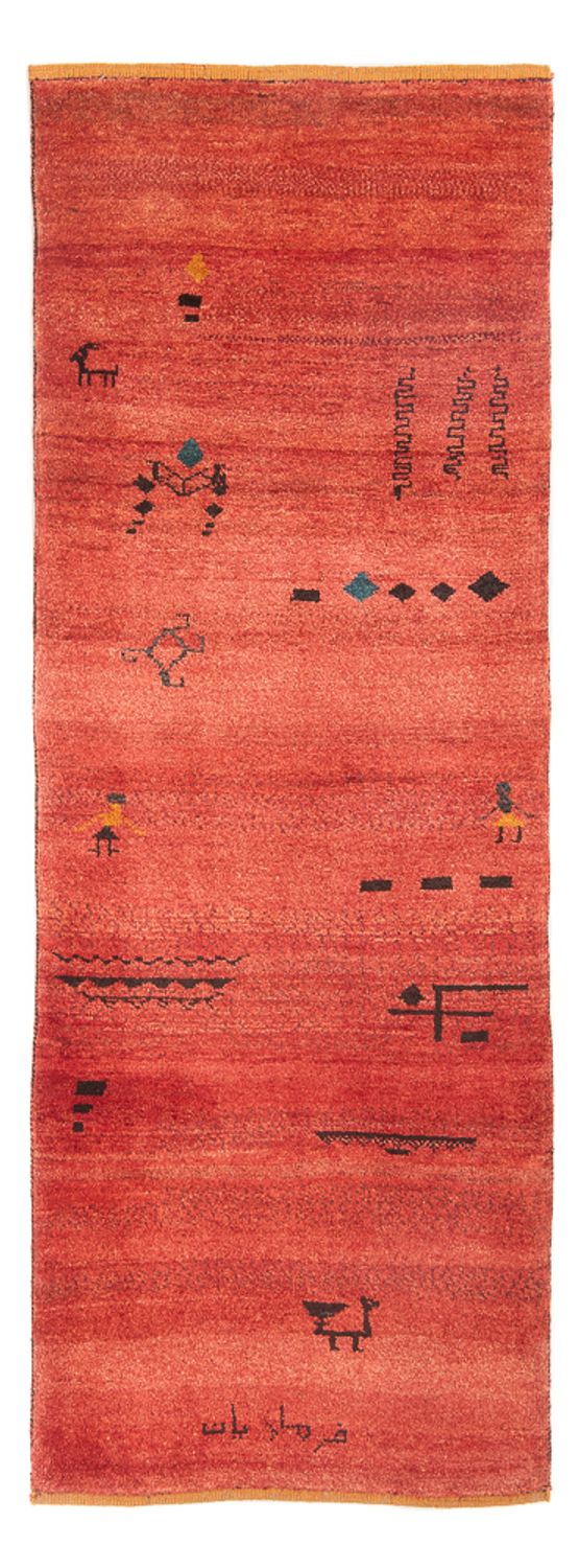 Runner Gabbeh Rug - Perser - 225 x 83 cm - light red