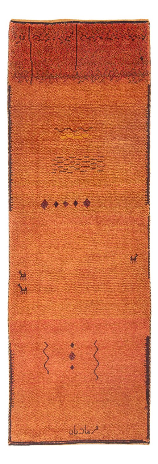 Runner Gabbeh Rug - Perser - 247 x 87 cm - terracotta
