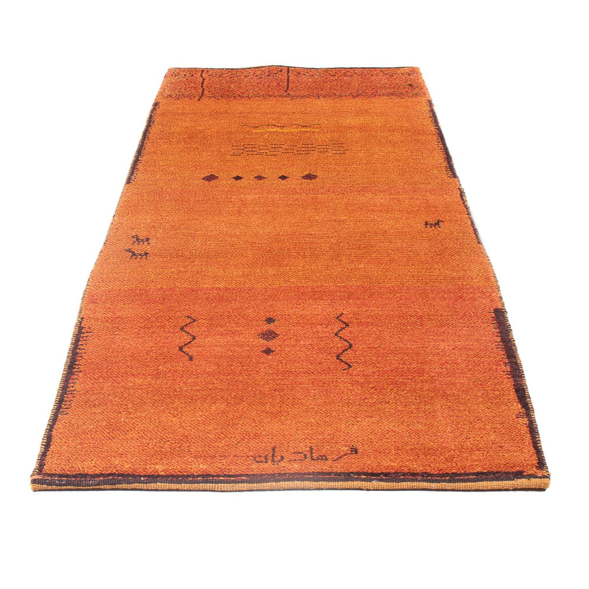 Runner Gabbeh Rug - Perser - 247 x 87 cm - terracotta