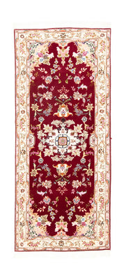 Runner Perser Rug - Tabriz - Royal - 202 x 81 cm - red