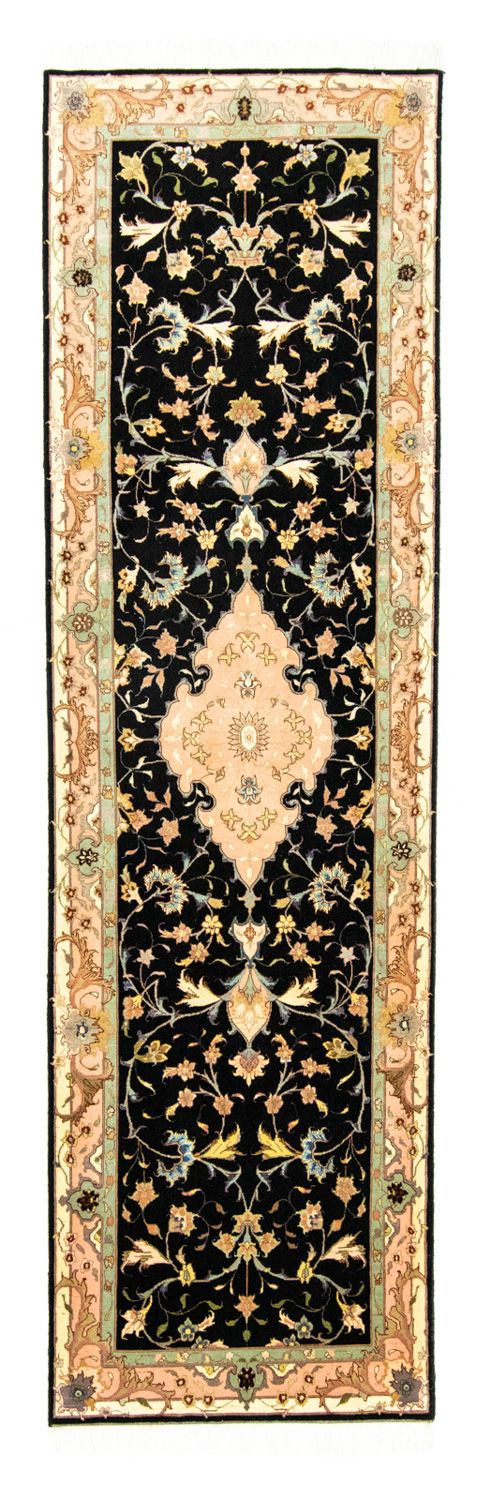 Runner Perser Rug - Tabriz - Royal - 294 x 85 cm - black