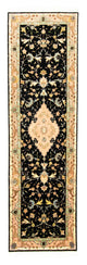 Runner Perser Rug - Tabriz - Royal - 294 x 85 cm - black