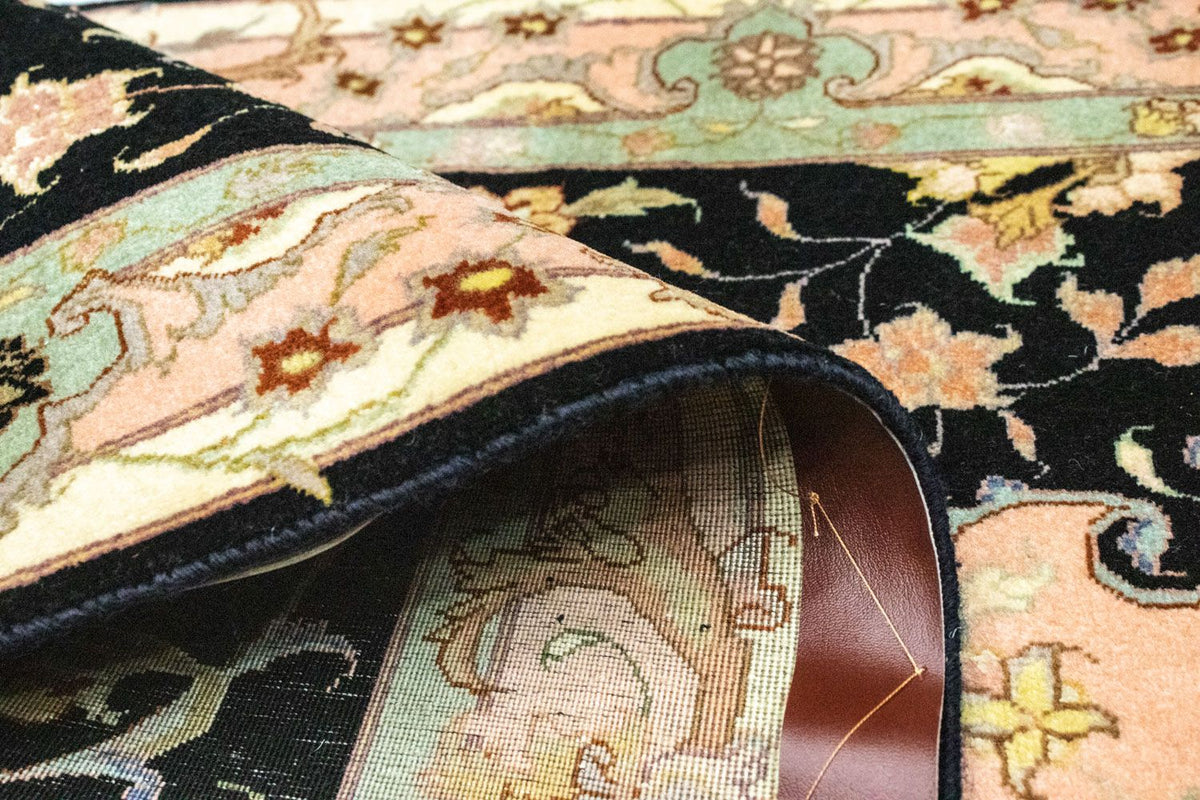 Runner Perser Rug - Tabriz - Royal - 290 x 84 cm - black