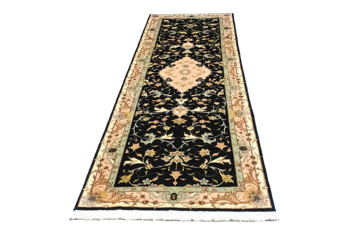 Runner Perser Rug - Tabriz - Royal - 290 x 84 cm - black