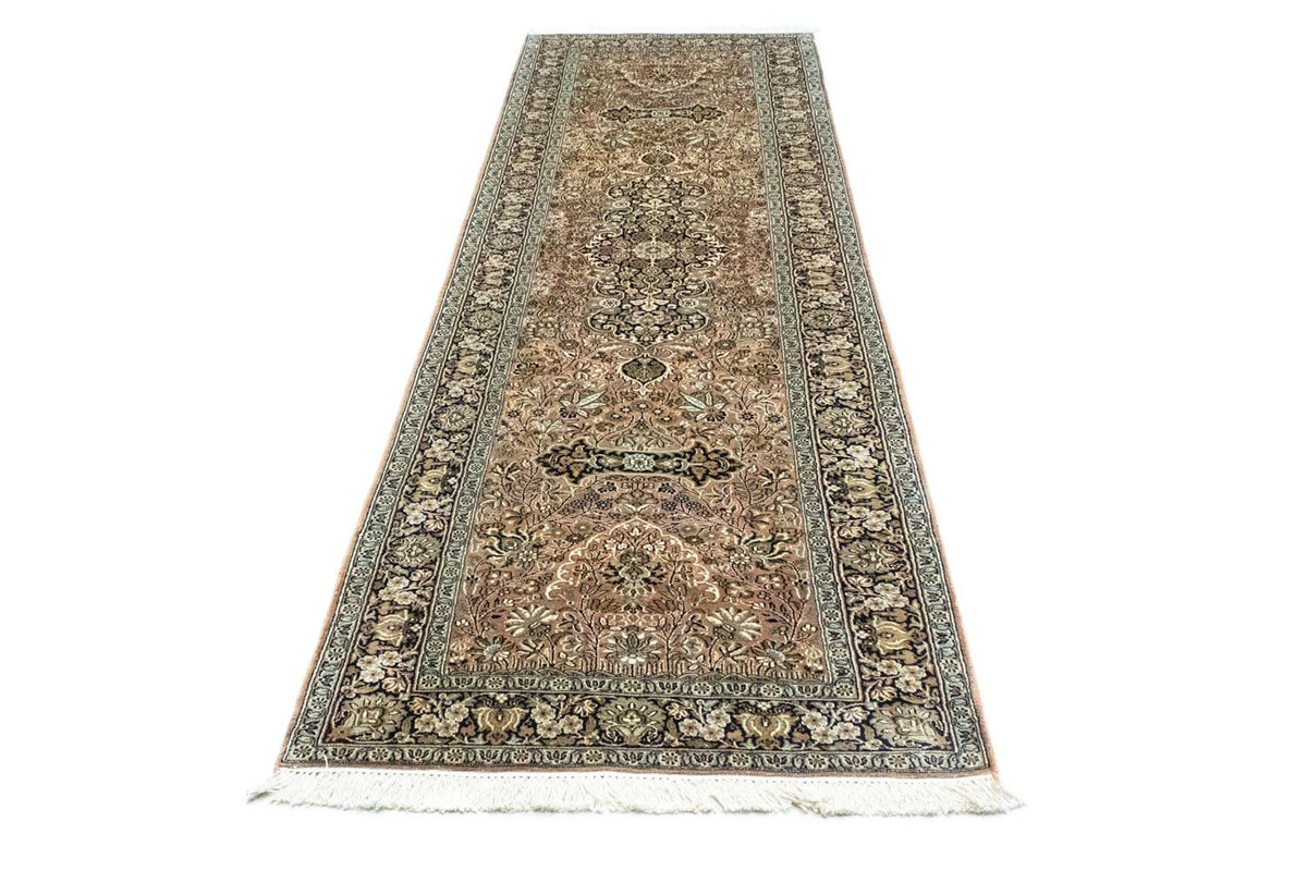 Runner Silk Rug - Kashmir Silk - 278 x 77 cm - red