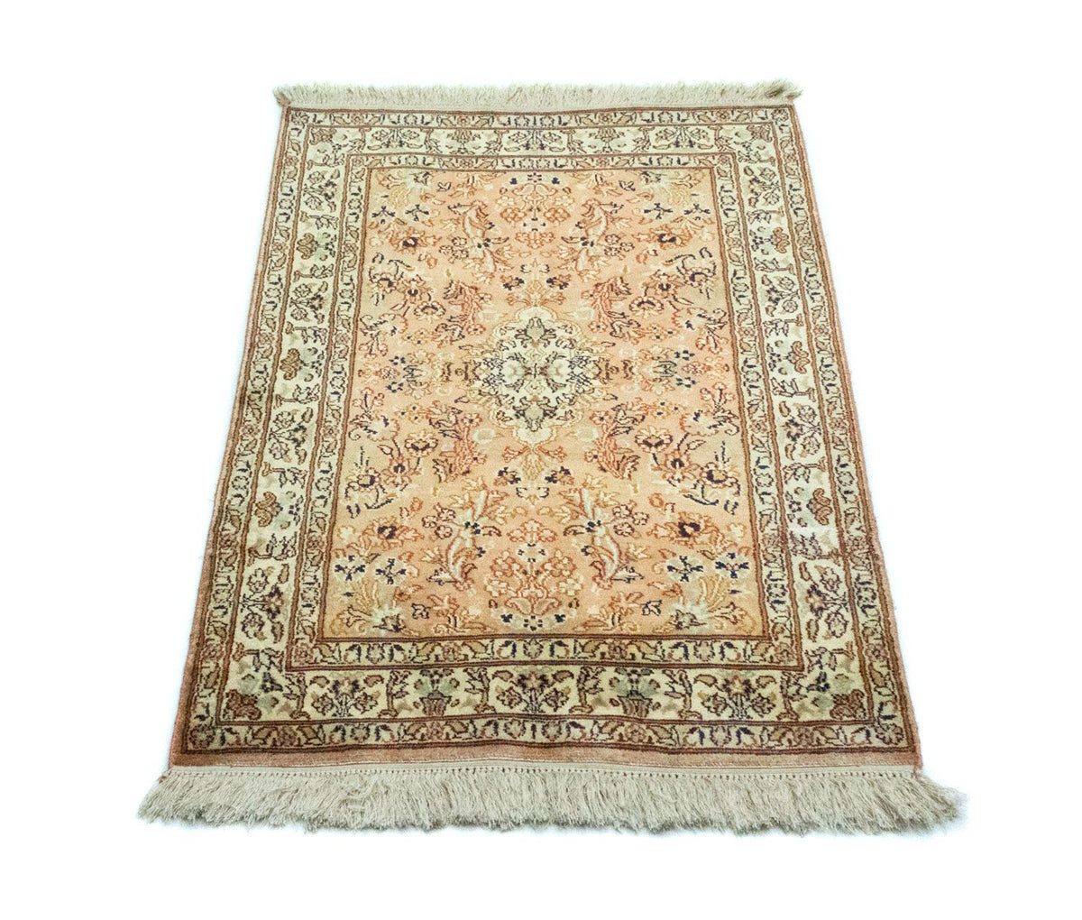 Silk Rug - Kashmir Silk - 95 x 61 cm - rust