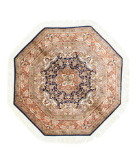 Silk Rug - Kashmir Silk other shape  - 127 x 125 cm - blue