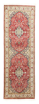 Runner Silk Rug - Kashmir Silk - 237 x 80 cm - red