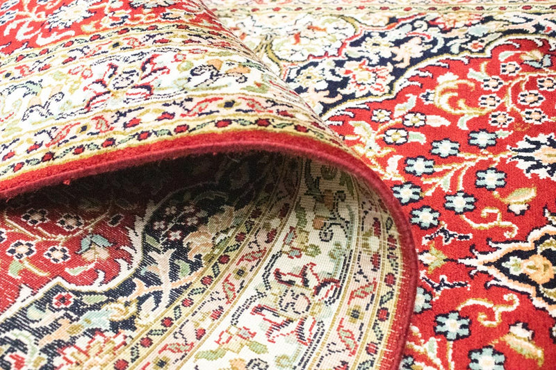 Runner Silk Rug - Kashmir Silk - 237 x 80 cm - red