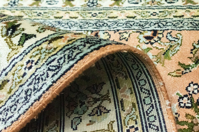 Silk Rug - Kashmir Silk - 93 x 64 cm - salmon