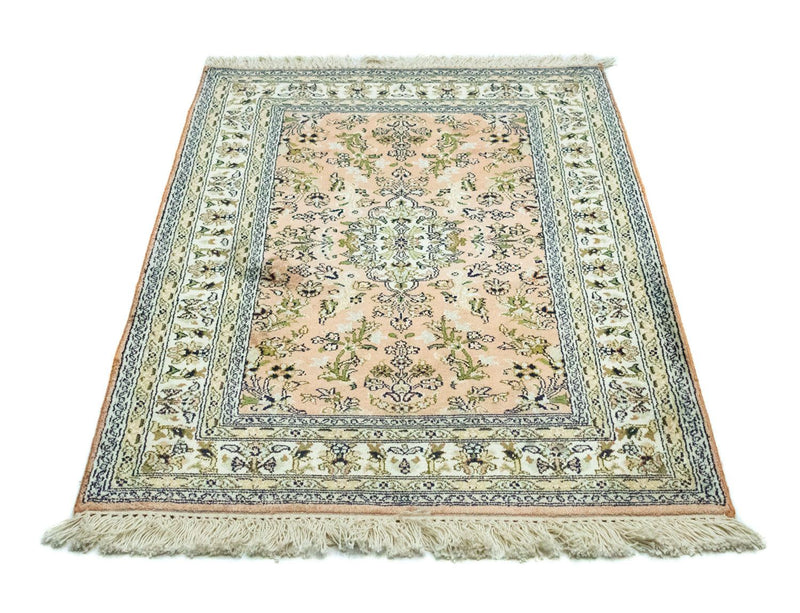 Silk Rug - Kashmir Silk - 93 x 64 cm - salmon