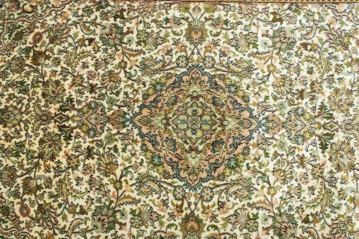 Silk Rug - Kashmir Silk - 183 x 125 cm - beige