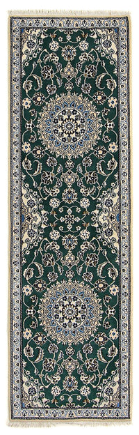 Runner Perser Rug - Nain - Royal - 200 x 60 cm - dark green